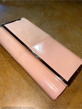 Aldo Pink Two-Tone Clutch with Gold Trim